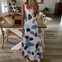 Prodaja čišćenja Formalne haljine za žene Dnevne modne žene Ljeto Ležerne haljina za ispis O-izrez bez