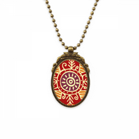 Crvene oči Meksiko Totems drevna civilizacija Antikni ogrlica Vintage perla Privjesak za privjesak