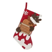 Božićni ukrasi Božićne čarape Big Xmas Čarape Dekoracije Santa Snjegovinski jeleni Shaketing Božićni