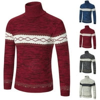 Muškarci Turtleneck pleteni džemper pulover zimske tople džemperske dno donje vrhove