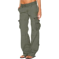 Njshnmn Žene Planinarske hlače Labave Ležerne prilike Joggers Pantalone, Siva, XL