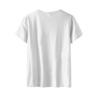 Ženske majice kratki rukav vrhovi bluze Regularne fit t majice Pulover tinejdžeri grafički tisak T-majice