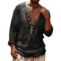 Rovga Muške majice s dugim rukavima Ljetni modni casual pričvrsni 3D digitalni tisak majica dugih rukava
