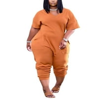 Luxplum ženske rubne hlače s dugim hlačama kratkih rukava koji se barem hlače za odmor Playduit narančasta