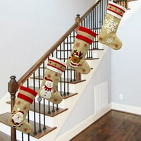Božićni poklon čarapa Slatka posteljina Kamin Pokloni torbe Candy Card Sock Hotel Ornamenti ukrasa