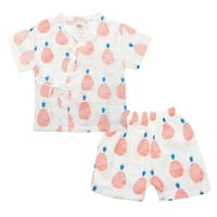 Pidžama za žene čišćenje Dječje ljeto kratkih rukava Housewear Boys Girls odijelo set za bebe Plus veličine