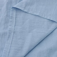 Odeerbi ljeto pamučne posteljine za žene casual elegantna bluza seksi ispis Redovno dugme Isključivanje