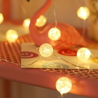 Globe String Lights Crystal Crackle kuglična svjetla Mekana baterija sa bajkom za Valentinovo Božićni