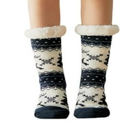 Multitrast božićni klizanje čarape zimski crtani print nejasne Srednjačasta čarapa