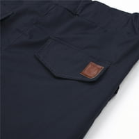 Binweede MENS CASTER CARGO SHATS HLAČE Elastične ravne radne džepove čipke kratke ležerne pantalone