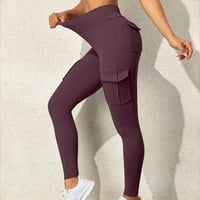 Oieyuz joga gamaše za žene visoke struke hlače u boji sa džepnim vježbama Jogger Hlače