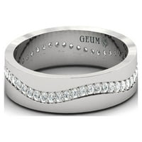 Valovit dijamantski zlatni prsten, pravi dijamantni dizajnerski prsten, dijamantski prsten za angažman, obećati prsten