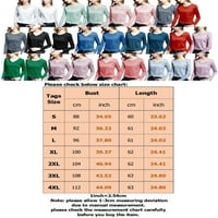Paille Women The TEE V izrez Majica Solid Color T Majica Loose dugih rukava Tunički bluza Radni vrhovi