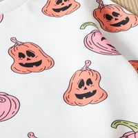 Beby Halloween Romper s dugim rukavima Cartion Cartion Bundev print BodySuit Novorođena odjeća