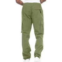 Baccoc Cargo Hlače za muškarce muške hlače jesen i zimske muške čvrste boje pantalone za noge za crkvene