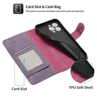 Luksuzni novčanik za iPhone plus, PU kožnih RFID blokirača za blokiranje patentnih džepova magnetsko