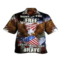 Muška majica rever vrat Ljetne košulje Dugme dolje donosi dostavi na majicu za odmor Hambol Eagle L