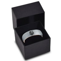 Tungsten košarkaški prsten prsten za muškarce Žene Udobnost FIT 18K Rose Gold Dome četkani sivi polirani