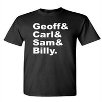 & Carl & Sam & Billy - Unise pamučna majica Tee majica, crna, 2xl