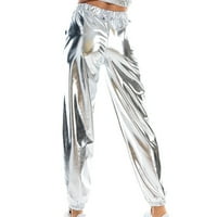 Olyvenn ponude za žene modni klub sjajne kauzalne hlače Sportske hlače Olovke hlače udobne praznične