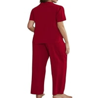 Capreze Dame Sleepwears Solid Color Set rever Lounge setovi Brasta grudnjaka + pant + majica kratka