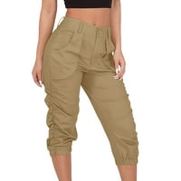 Hlače za ženske kratke hlače Ženske žene Ženske pantalone za teretne hlače sa džepom High struk jogging