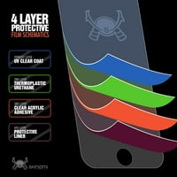 Skinomi karbonska vlakna crna kožna telefona + zaštitni ekran za Sony Xperia Z C6603