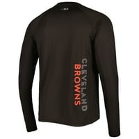 Muške MS od Michaela Strahana Brown Cleveland Browns Interval majica dugih rukava Raglan majica
