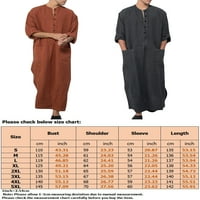 Cindysus muns maxi majica Solid Color haljina muslimanska molitva rube ljetna bluza bočni prorez gore