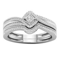 Pgeraug pokloni za žene pokloni za djevojku Micro Inlaid circon prsten zvona nakita prsten srebro