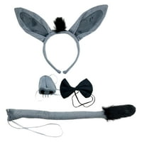 Etereaty set magasca kostimos rekvizite u magarac uho rep za glavu rep i dekor nosa
