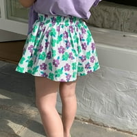 Caveitl 2-3 godine malih ljeta Djeca dječja djevojaka moda slatki cvjetni tisak suknje šorc pola kratke