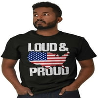 Glasna ponosna američka državna zastava Grafički majica MUŠKI ILI ŽENE BRISKO BRANDS 4x