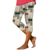 Ženske hlače za ljetne casual sportske joge uske obrezane modne gamaše