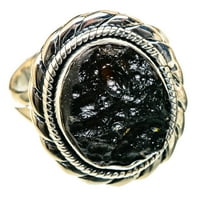Tektite Veličina prstena 7. - Ručno rađena boho vintage nakit zvona105143