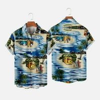 Frostluinai ušteda za čišćenje polo majica za muškarce cvjetne havajske košulje s kratkim rukavima na