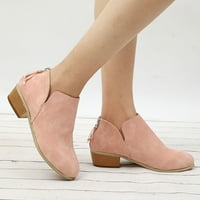 Ženske koljena High Boots istaknuta modna čistoća dame retro ravne donje cipele casual plus veličine