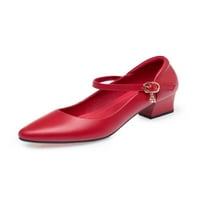 Gomelly Women pumpa cipele s niskim potpeticama šiljastih prstiju Mary Jane Heels Fashion Dance Shoe