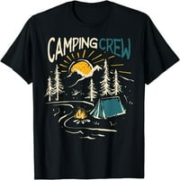 Pješački kamp koji odgovara logorskom vatri ljetni odmor Kampiranje kraljevske majice crna mala