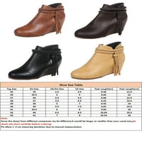 Eloshman Womne's Ležerne prilike za gležnjače Ankete Boots Comfort patentni patentni patentni čizme
