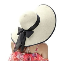 Sunčevi šeširi za žene Žene Sunce Solid Boja Ljeto Hat Foplable Roll up diskete kape uV-u kape za žene