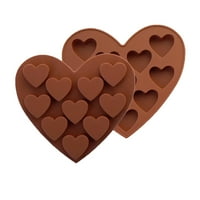 Silikonski čokoladni kalupi u obliku srca u obliku srca, kalup za batine, DIY ladice za pečenje 10 šupljine