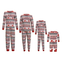 Porodica koja odgovara Božićne pidžame setovi hlače dugih rukava ili kombinezon s dugim rukavima