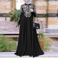 Ljetna haljina za žene za žene muslimanske haljine kaftana arapskog Jilbab Abaya islamske čipke šivene