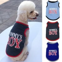 Cheers.us štene odjeću modno slovo uzorak prozračne odjeće ljetni pas za pse kućni ljubimac s dvije