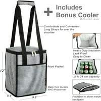 Piknik na Ascot Originalni opremljeni ruksak za sa pokrivačem - Extra Bonus Cooler - dizajniran i sastavljen