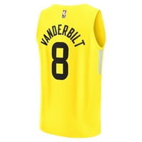 Muška fanatika marke Jarred Vanderbilt Yellow Utah Jazz Fast Break Replica dres - icon Edition