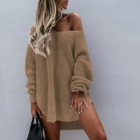 Ženske pulover Dugi pulover Dukseri Dressy Comfort Khaki M