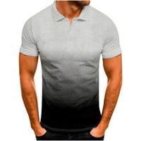 Hinvhai Clearence na smanjenim muškim 3D gradijentnim remenom pola gumne pulover Sportske majice kratkih