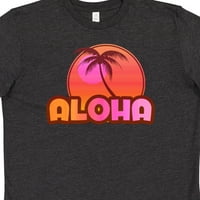 Inktastična ružičasta Aloha Palm Youth Majica
